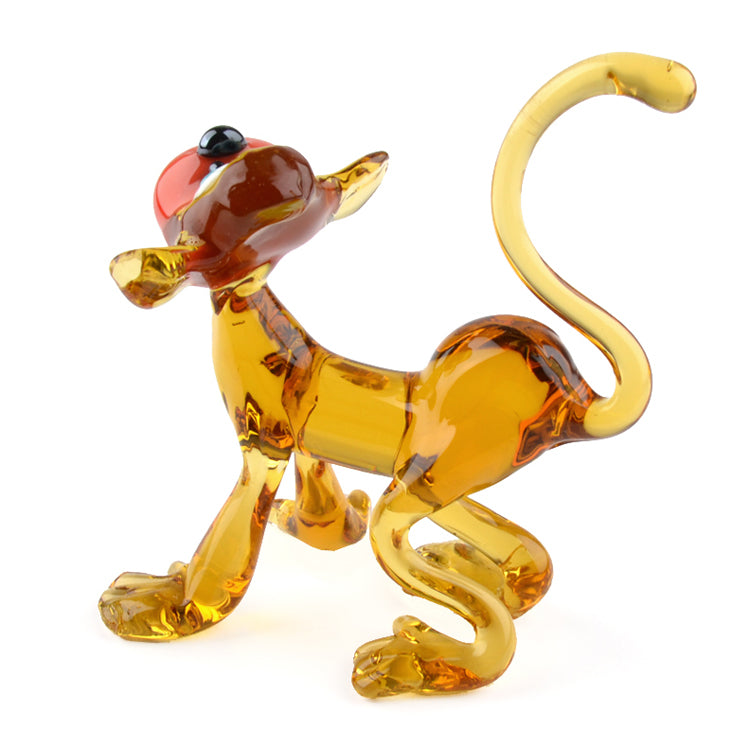 Curious Monkey Glass Figurine