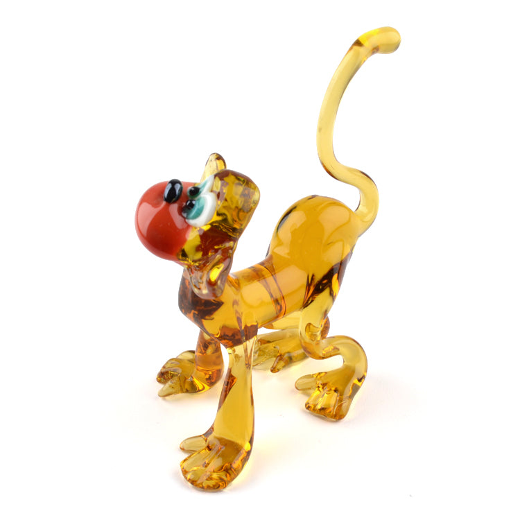 Curious Monkey Glass Figurine