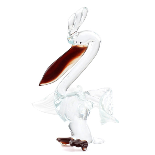 Clear Glass Pelican Figurine