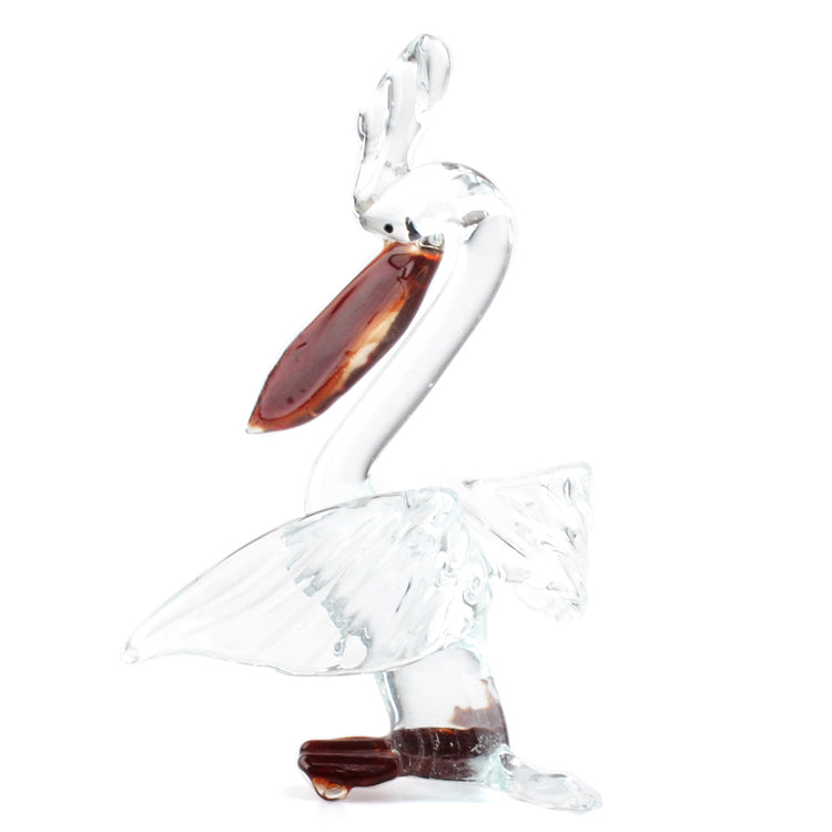Clear Glass Pelican Figurine