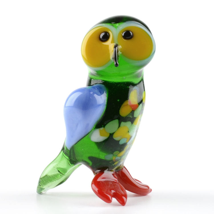 Barn Owl Glass Figurine