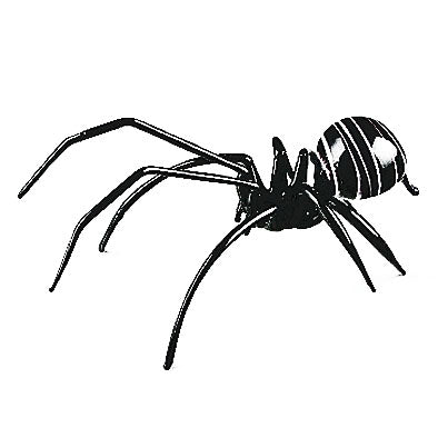 Black Huge Spider Glass Figurine