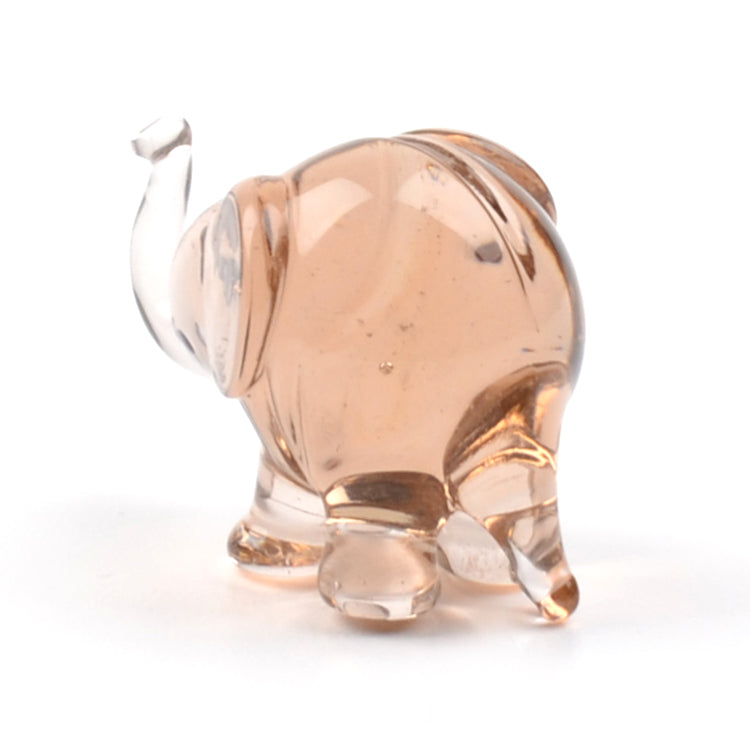Mini Pink Elephant Glass Figurine