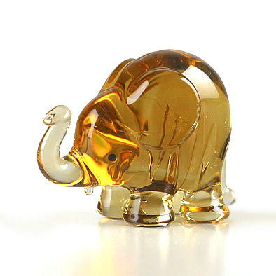 Tiny Elephant Glass Figurine