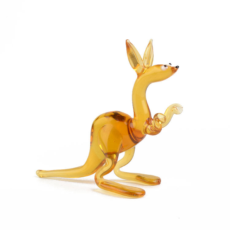Kangaroo Animal Glass Figurine