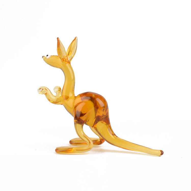Kangaroo Animal Glass Figurine