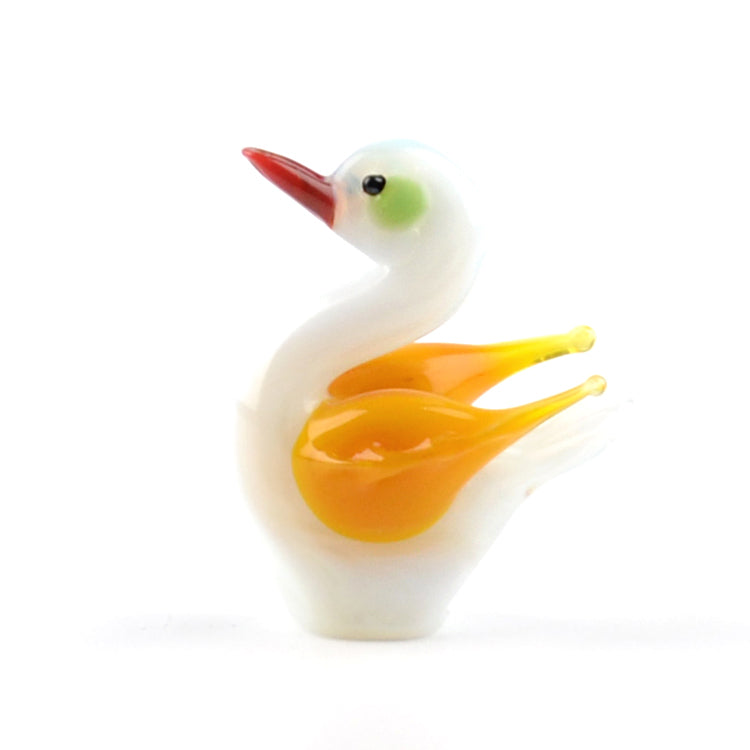 White Duck Glass Figurine