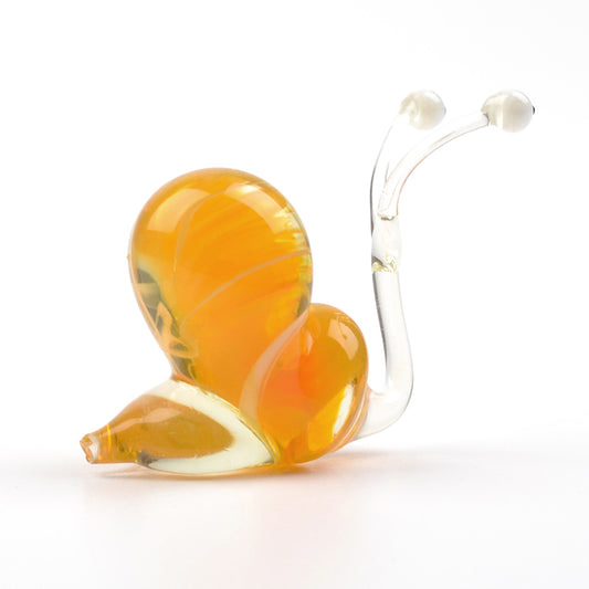 Curious Snail Glass Figurine