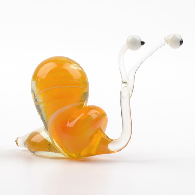 Curious Snail Glass Figurine