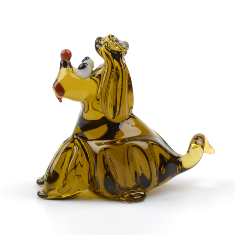 Begging Puppy Glass Figurine