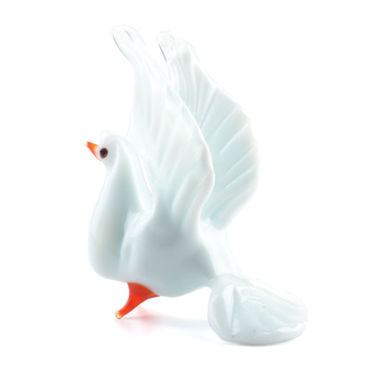 White Dove Miniature Glass Figurine