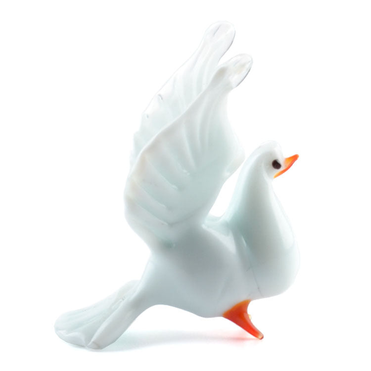 White Dove Miniature Glass Figurine