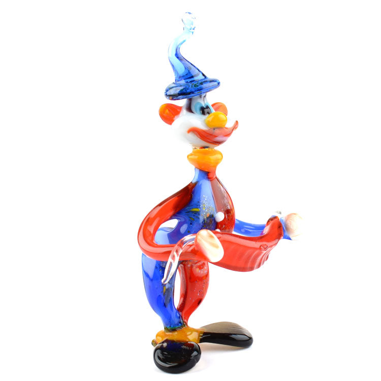Circus Clown Glass Figurine