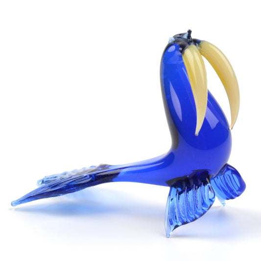 Blue Walrus Glass Figurine