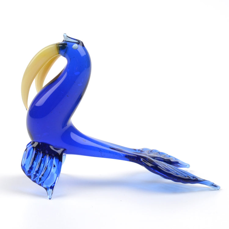 Blue Walrus Glass Figurine