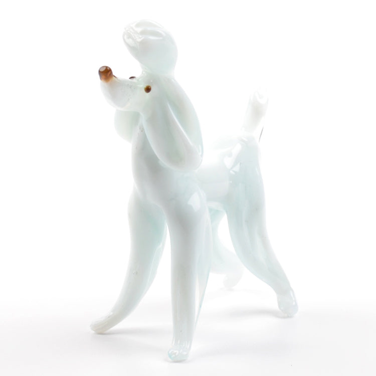 White Poodle Glass Figurine
