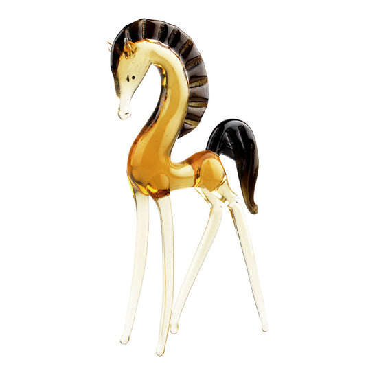 Standing Horse Glass Figurine