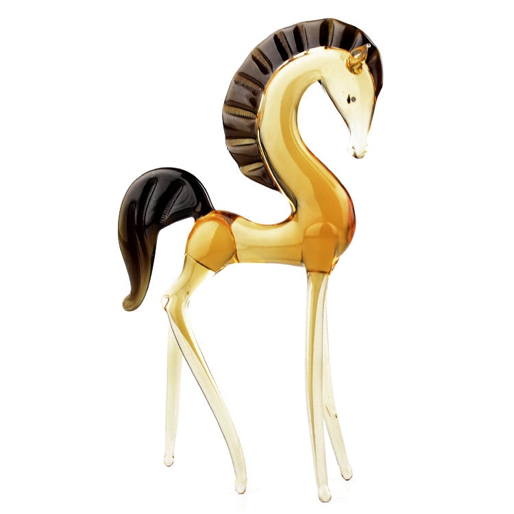 Standing Horse Glass Figurine