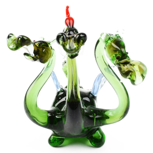 Three-Headed Dragon Glass Figurine