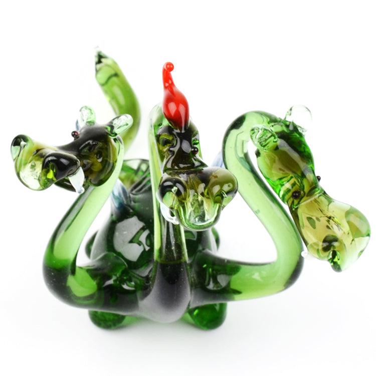 Three-Headed Dragon Glass Figurine