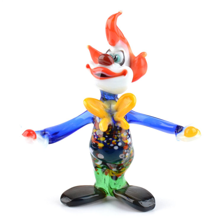 Juggling Clown Glass Figurine