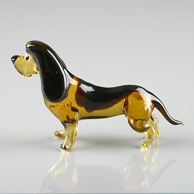 Basset Dog Glass Figurine