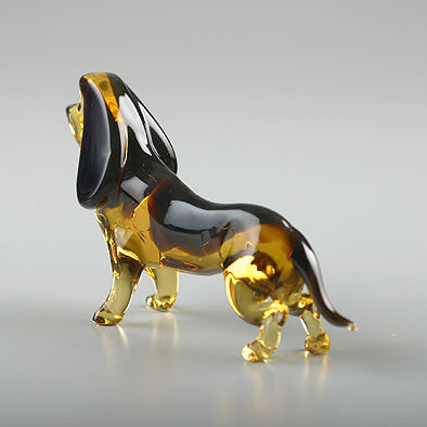 Basset Dog Glass Figurine