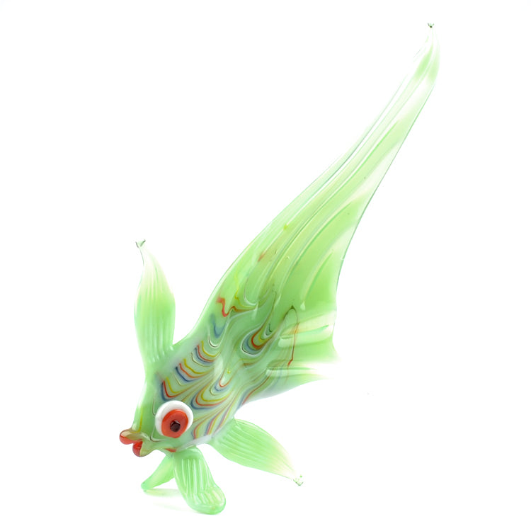 Green Fish Glass Figurine