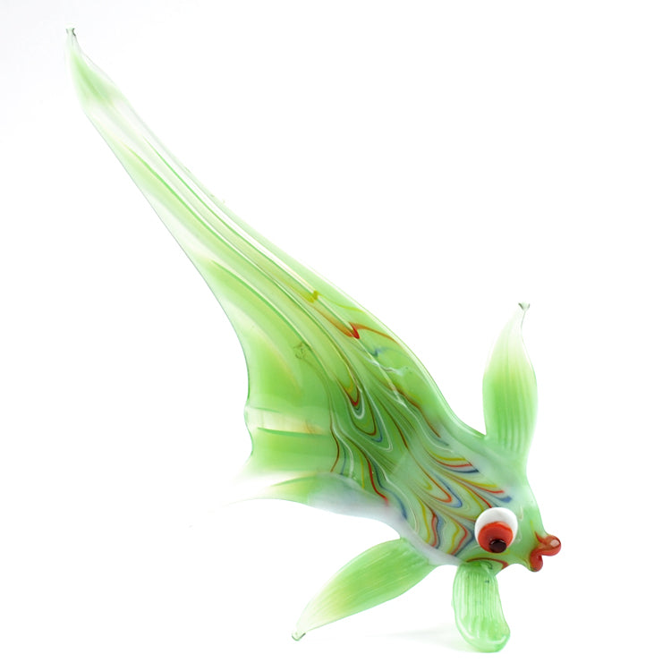 Green Fish Glass Figurine