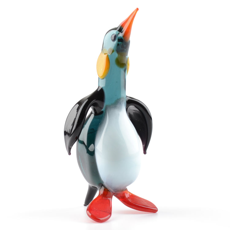 Handsome Penguin Glass Figurine