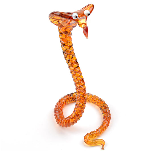 Twisted Cobra Glass Figurine