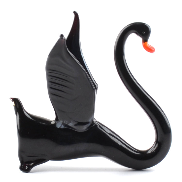 Black Swan Glass Figurine