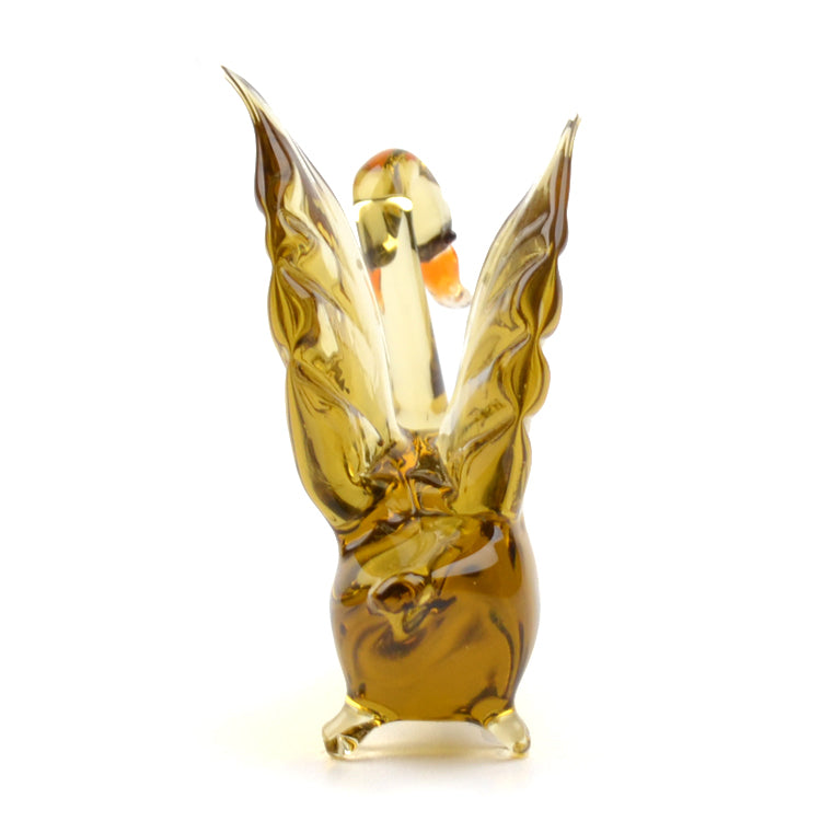 Elegant Swan Glass Figurine