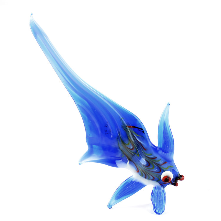 Blue Fish Glass Figurine