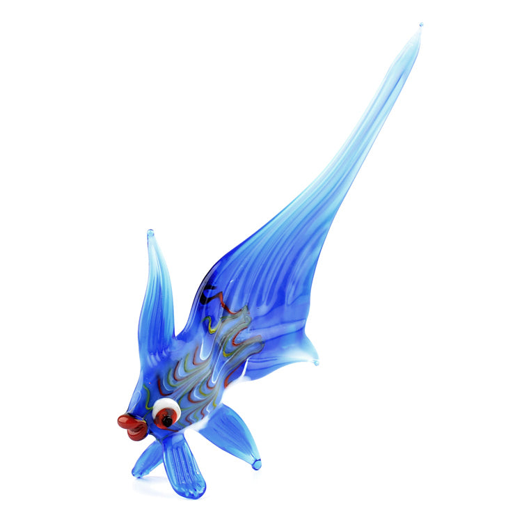 Blue Fish Glass Figurine