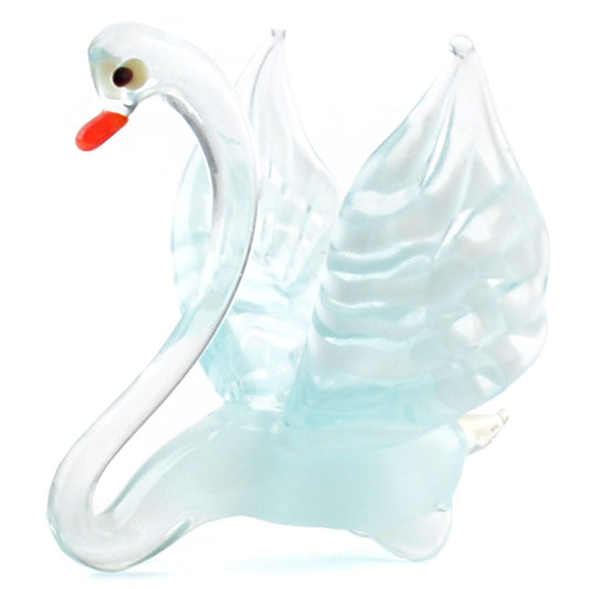 Beautiful Swan Glass Figurine