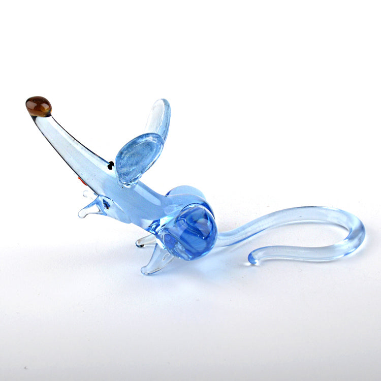 Funny Mouse Glass Figurine