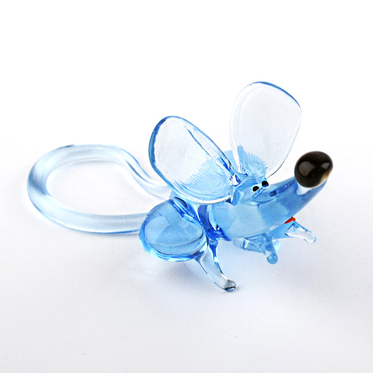 Funny Mouse Glass Figurine