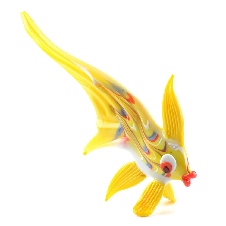 Yellow Fish Glass Figurine