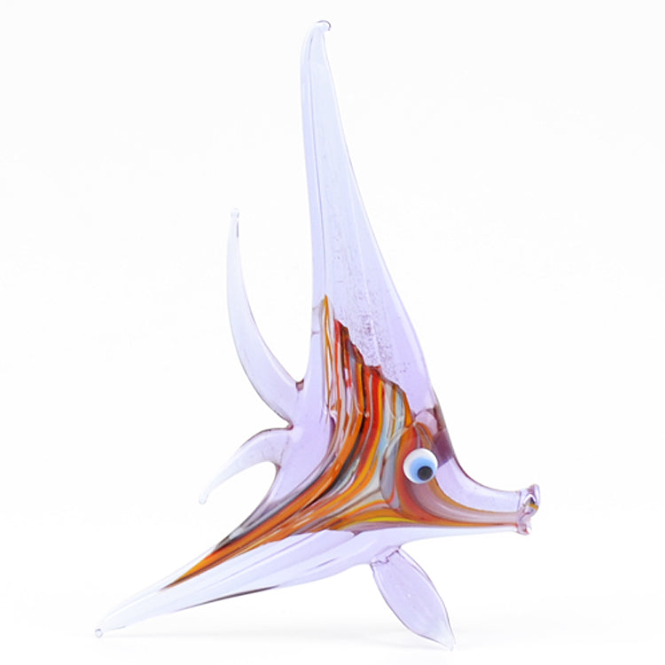 Purple Angel Fish Glass Figurine