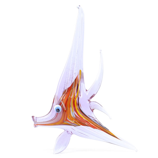 Purple Angel Fish Glass Figurine