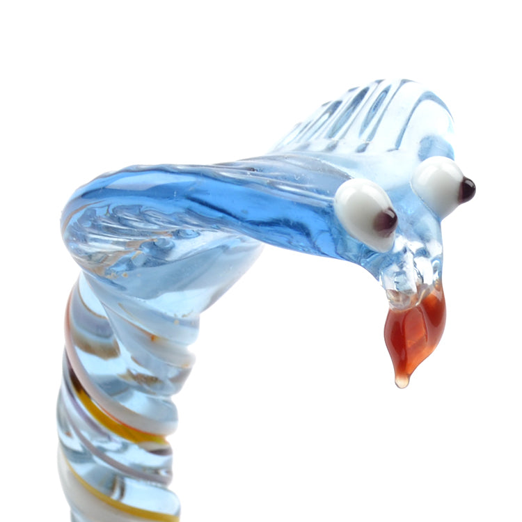 Blue Cobra Glass Figurine