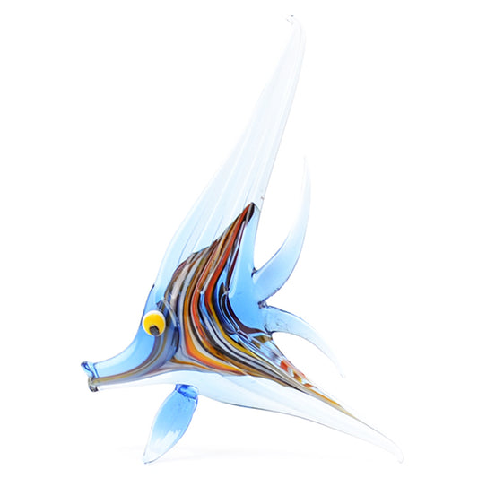 Blue Angel Fish Glass Figurine