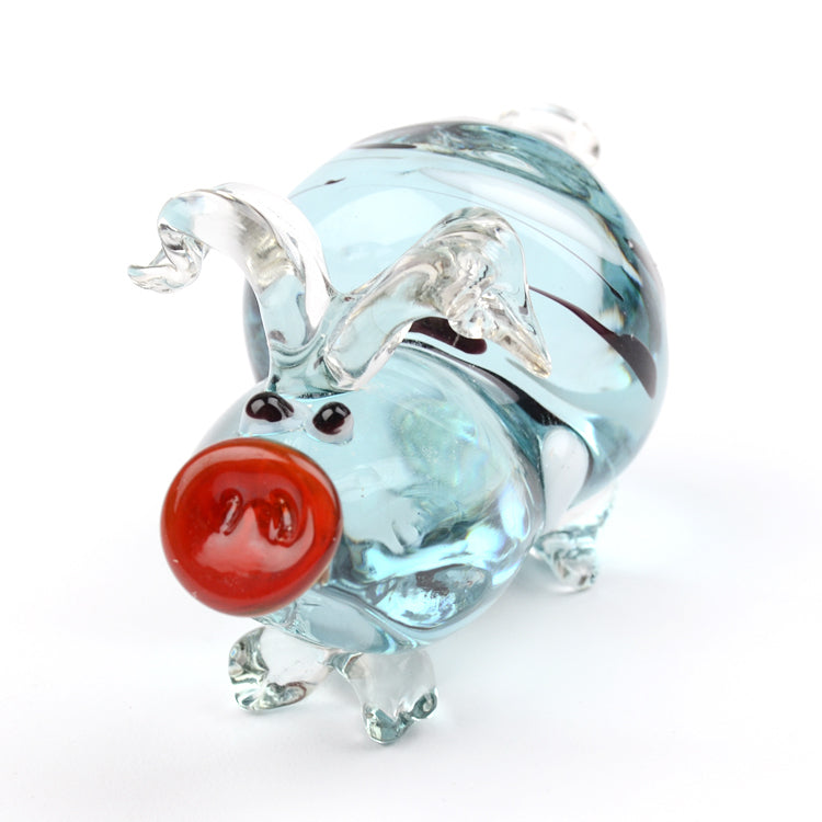 Pot-bellied Pig Glass Figurine