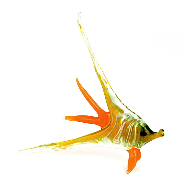 Colorful Angel Fish Glass Figurine