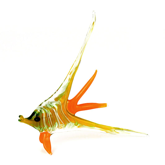 Colorful Angel Fish Glass Figurine