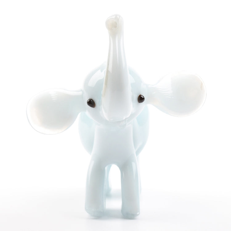 White Elephant Glass Figurine