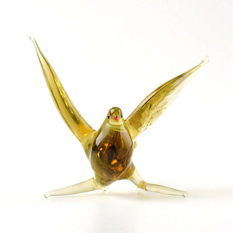 Pigeon in Flight Glass Figurine
