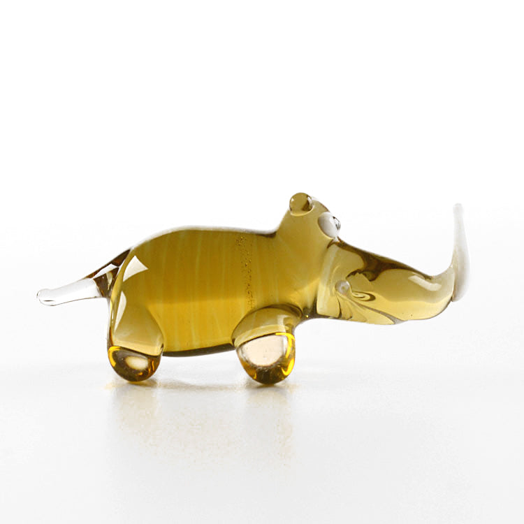 Rhinoceros Glass Figurine