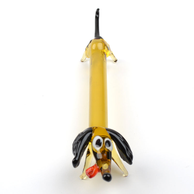 7" Long Dachshund Glass Figurine